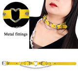 Studded Rivet Necklace Goth Heart Accessories