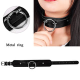 Heart Rivet Necklace Leather Choker Goth Punk Harness