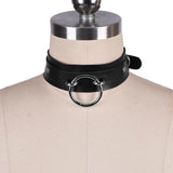 Heart Rivet Necklace Leather Choker Goth Punk Harness