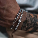 Men's Stainless Steel Dagger Bracelet