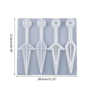 Sword Earrings Resin Mold Silicone Mould DIY Jewelry Casting