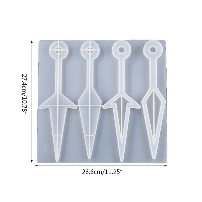 Sword Earrings Resin Mold Silicone Mould DIY Jewelry Casting
