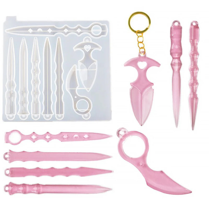 Sword Variety Keychain Resin Mold Set