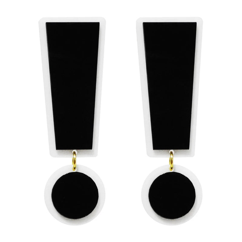 Exclamation Point Drop Earrings for Women - Large Acrylic Jewelry