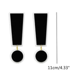 Exclamation Point Drop Earrings for Women - Large Acrylic Jewelry