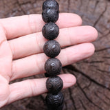 Yin-Yang Gossip Bracelet, 15mm Wooden Bead