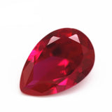 Synthesis Ruby Loose Gemstones Pear Shaped Cut LAB-CREATED 5# Corundum Gems