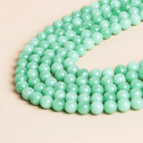 African Green Jade Chalcedony Stone Spacer Beads for Jewelry Making