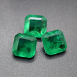 Synth Colombian Emerald Asscher Cut Loose Gemstone Same Inclusions Natural