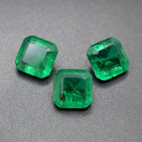 Synth Colombian Emerald Asscher Cut Loose Gemstone Same Inclusions Natural
