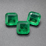 Synth Colombian Emerald Asscher Cut Loose Gemstone Same Inclusions Natural