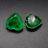 Heart Cut Colombian Emerald Loose Gemstone for Jewelry