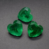 Heart Cut Colombian Emerald Loose Gemstone for Jewelry