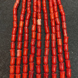 Red Synthetic Coral Tulip Shape Beads 5x8mm DIY Jewelry Accessory