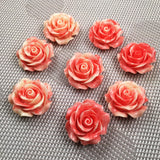 Synthetic Coral Flower Shape Punch Loose Beads for Jewelry Making DIY
