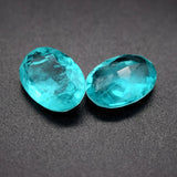Synthetic Paraiba Tourmaline Neon Oval Cut Gemstone