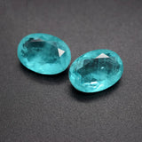 Synthetic Paraiba Tourmaline Neon Oval Cut Gemstone