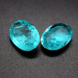 Synthetic Paraiba Tourmaline Neon Oval Cut Gemstone
