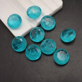 Neon Brazilian Synthetic Paraiba Tourmaline Loose Gemstone Round Cut