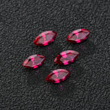 Lab-Created Marquise Ruby Loose Gemstones, Red Corundum, Various Sizes