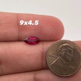 Lab-Created Marquise Ruby Loose Gemstones, Red Corundum, Various Sizes