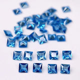 Synthetic Spinel Square Sea Gemstone 4mm-10mm Aquamarine for Jewelry Making