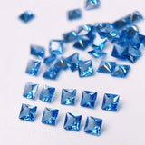 Synthetic Spinel Square Sea Gemstone 4mm-10mm Aquamarine for Jewelry Making