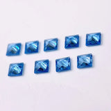 Synthetic Spinel Square Sea Gemstone 4mm-10mm Aquamarine for Jewelry Making