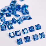 Synthetic Spinel Square Sea Gemstone 4mm-10mm Aquamarine for Jewelry Making