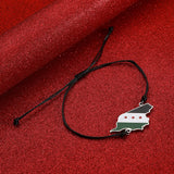 Syria Map Flag Charms Bracelet Syrians Rope Chain Jewelry