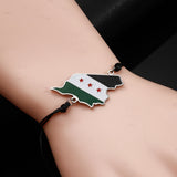 Syria Map Flag Bracelet Syrians Rope Chain Jewelry