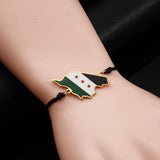 Syria Flag Map Charms Bracelet Syrian Jewelry