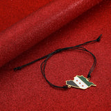 Syria Map Flag Bracelet Syrians Rope Chain Jewelry