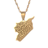 Syria Map Pendant Necklaces Syrians Jewelry