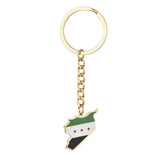 Syria Map With Flag Keychain Jewelry