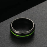 Couple Wedding Rings Heart Cut Green Cz Titanium Steel Mens Band