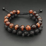 Szelam 8mm Frosted Stone Beaded Bracelet Yoga Bracelets