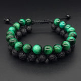 Szelam 8mm Frosted Stone Beaded Bracelet Yoga Bracelets