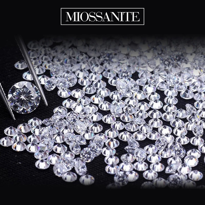 340PCS Moissanite Loose Gemstones 0.8-2.9mm D Loose Diamond Gem