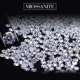 340PCS Moissanite Loose Gemstones 0.8-2.9mm D Loose Diamond Gem