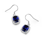 Szjinao Sapphire Women Earrings 925 Silver Jewelry With Diamonds Gemstone