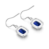 Szjinao Sapphire Women Earrings 925 Silver Jewelry With Diamonds Gemstone