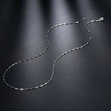 Szjinao Melon Shape 925 Sterling Silver Link Chains Necklaces For Women