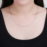 Szjinao Melon Shape 925 Sterling Silver Link Chains Necklaces For Women