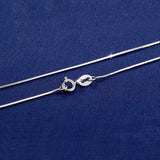 Szjinao 925 Silver Long Necklace Snake Bones Shape Statement Chain