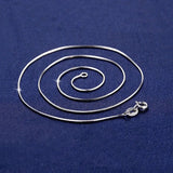 Szjinao 925 Silver Long Necklace Snake Bones Shape Statement Chain