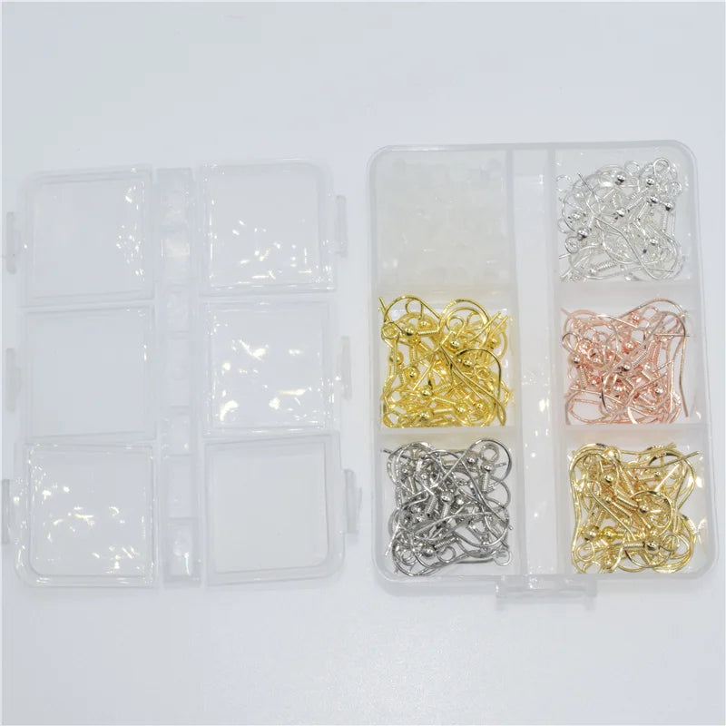 6 Styles 925 Silver Ear Hooks with Box Jewelry Making Findings