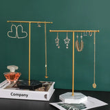 T Bar Earrings Show Stand Shelf Metel Ring Necklace Rack Jewelrys Organizer