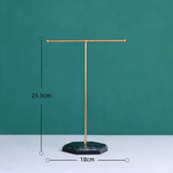 T Shape Earring Display Stand Racks Hexagon Base Necklace Jewelry Organizer