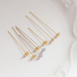 T-pin Flower Copper Clad 14k18k DIY Jewelry Earrings Materials